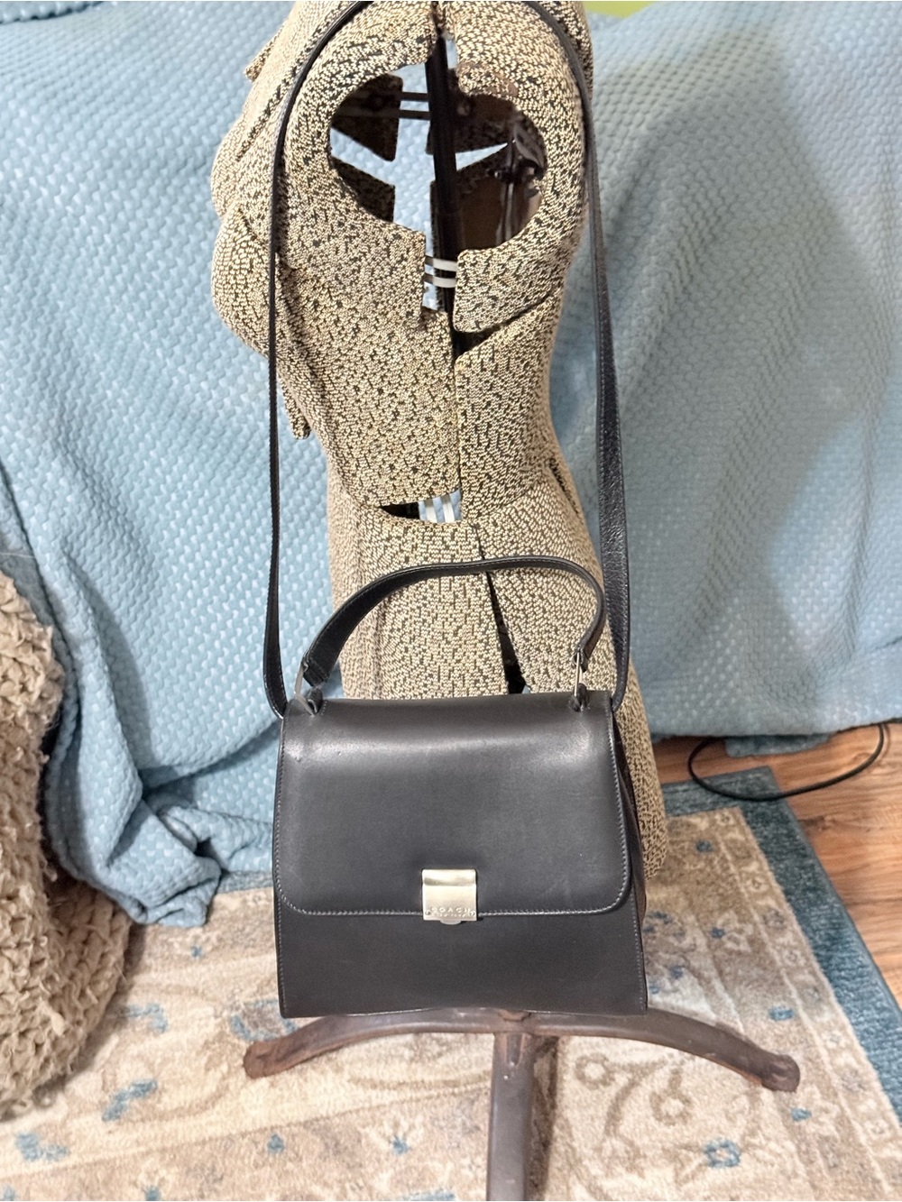 Vintage Coach Bridle Top Handle Bag #6701 – Black Leather